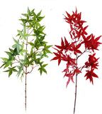Artificial Autumn Silk 5-branch Green Plant - 1 piece