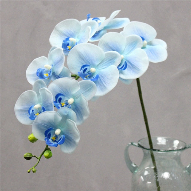 1pc Silk Butterfly Orchid Artificial Flowers Bouquet For Wedding Home  Decoration Real Touch Phalaenopsis Fake Flowers Rose-Peony 5