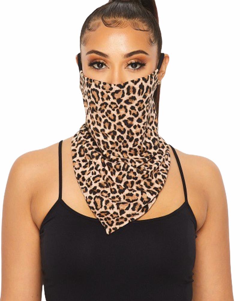 Cheetah Neck Gaiter with Ear Loops | Teens & Adults | Face Neck Covering