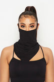 Black Neck Gaiter with Ear Loops | UNISEX | Face Neck Covering
