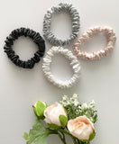 4-Pack Luxury Pure Mulberry Silk Hair Scrunchies