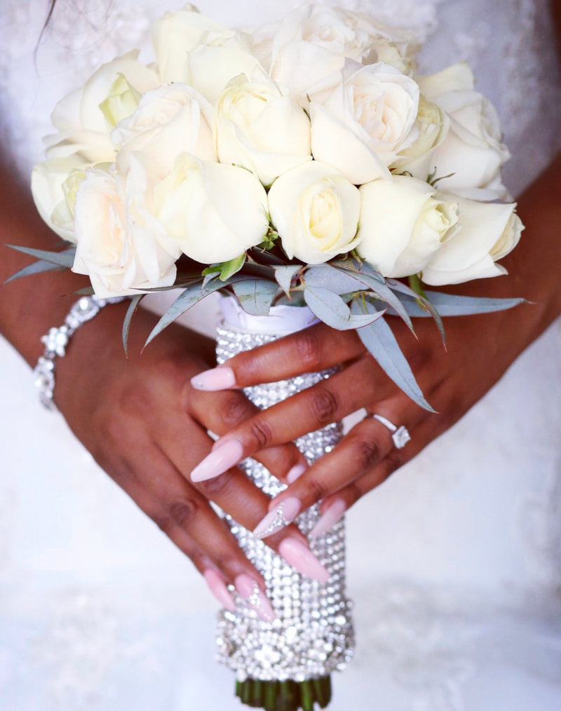 White wedding bouquet holder inspired by Rey's lightsaber hilt - Shop  Tasha's craft Dried Flowers & Bouquets - Pinkoi