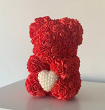 Original Pearl Heart Baby Teddy - Red