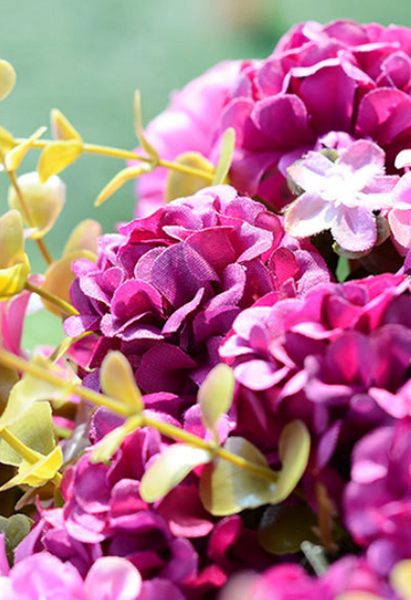Visland Artificial Carnation Flowers, 10Heads Per Bunche Silk Chrysanthemum  Marigold Wildflowers for Home Office Table Décor Wedding Flower Bouquet 
