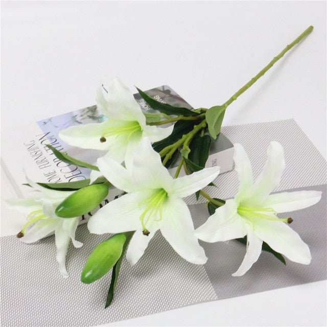 Artificial 6-head Lily Flower - 1 piece