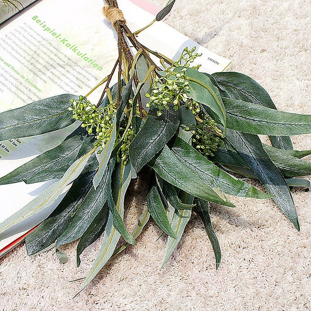 Artificial 5-branch Eucalyptus Leaves