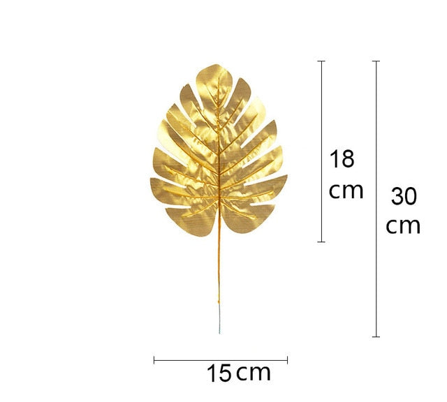 Artificial Gold Turtle Back Leaf - 20 pieces