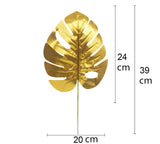 Artificial Gold Turtle Back Leaf - 20 pieces