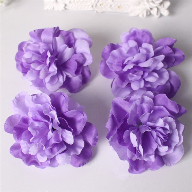 Artificial Dahlia Silk Flower Heads - 50 pieces