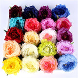 Artificial Silk Peony Flower Heads - 100 pieces