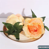 Artificial Silk Rose Flower Heads - 5 pieces