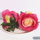 Artificial Silk Rose Flower Heads - 5 pieces