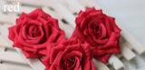 Artificial Silk Rose Flower Heads - 25 pieces