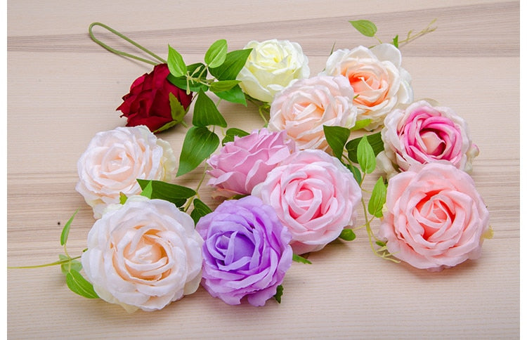 Artificial Flowers Garden Indoor Silk Bouquet Roses Wild Flowers Grass  70-100cm