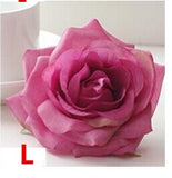 Artificial Silk Rose Flower Heads - 100 pieces