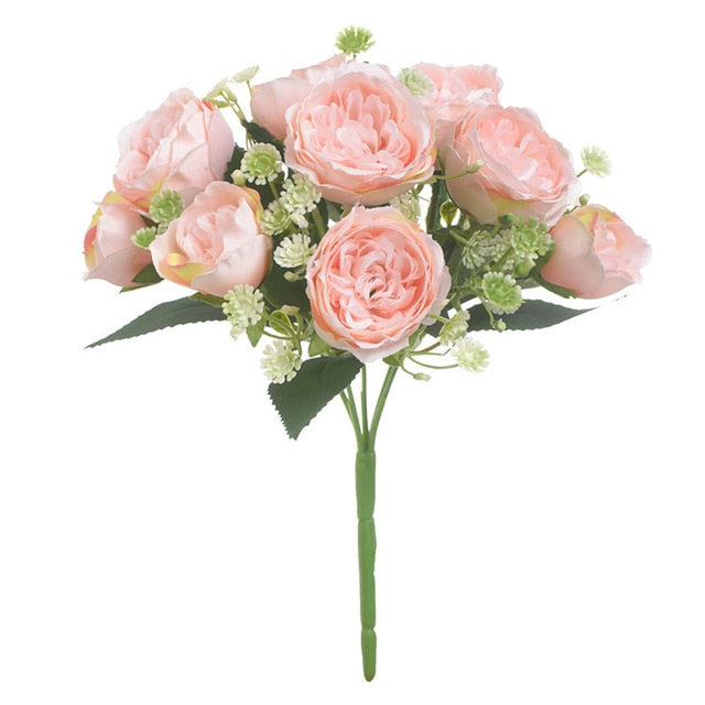 Artificial Mini Peony Rose Flower Bouquet