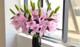 Artificial 3-head Real Touch Lily Flower - 5 pieces