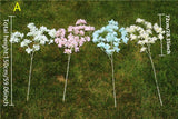 Artificial 4-branch Snow Orchid Flower - 5 pieces