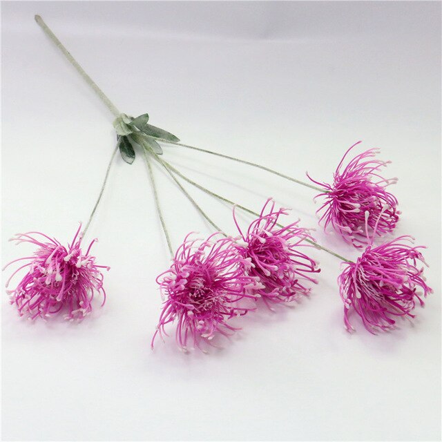 Artificial 5-head Chrysanthemum Lotus Emperor Flower - 1 piece