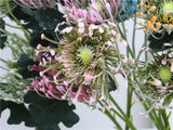 Artificial 3-head Chrysanthemum Needle Cushion Flower - 1 piece