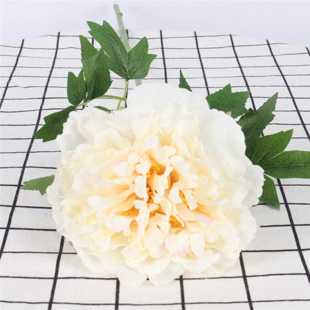Artificial Single European Silk Peony Flower - 1 piece