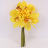 Artificial Real Touch Cymbidium Orchids - 6 pieces
