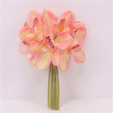 Artificial Real Touch Cymbidium Orchids - 6 pieces