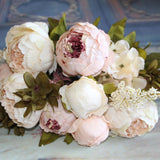 Artificial Silk Peony Bouquet