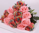 Artificial Silk Real Touch Roses - 15 pieces