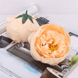Artificial Silk Peony Rose Flower Heads - 30 pieces