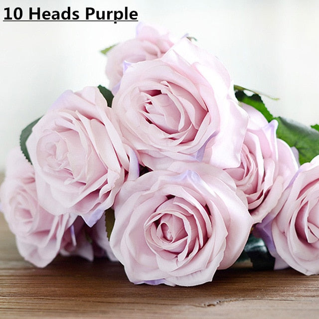 Artificial 7/9/10-head Rose Bouquet
