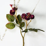 Artificial 2-branch Mini Rose Flower - 1 piece