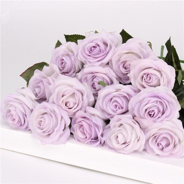 Northlight Real Touch™ Purple Artificial Rose Stems, Set of 6 - 26