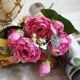 Artificial Korean Silk Rose Flower Bouquet